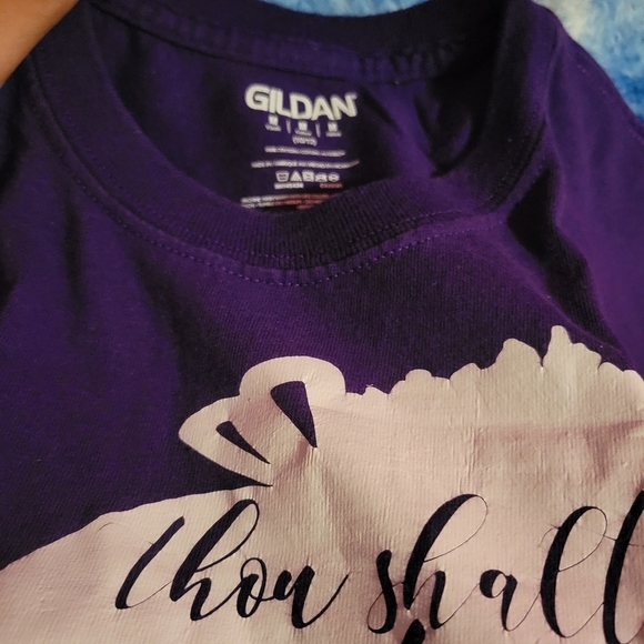 T-SHIRT Tee Purple and White Girls Size 10/12 Empowerment - Picture 3 of 3